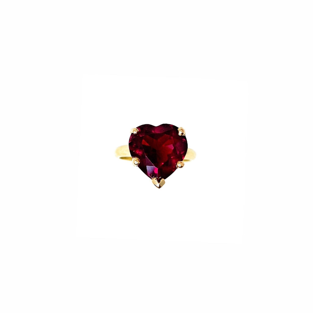 Heart Ring Garnet