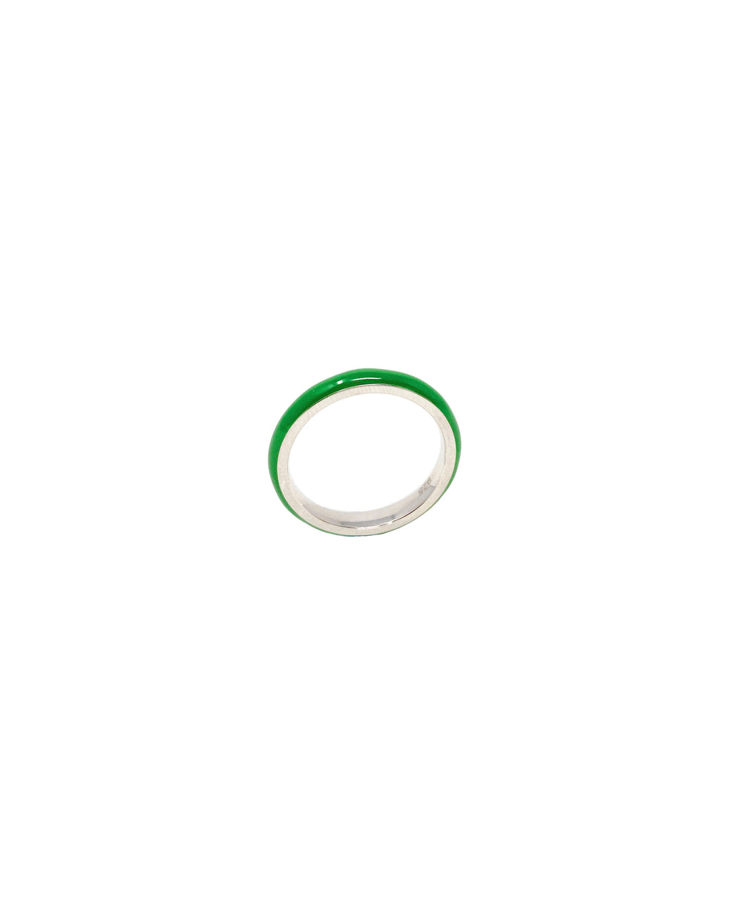 Thin Enamel Stacking Ring Grass