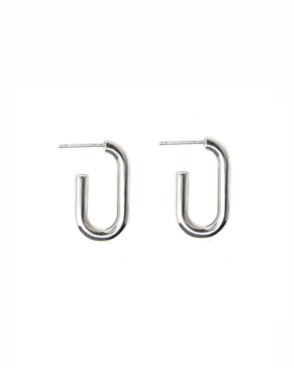 Utility Chain Link Small Hoop Earrings