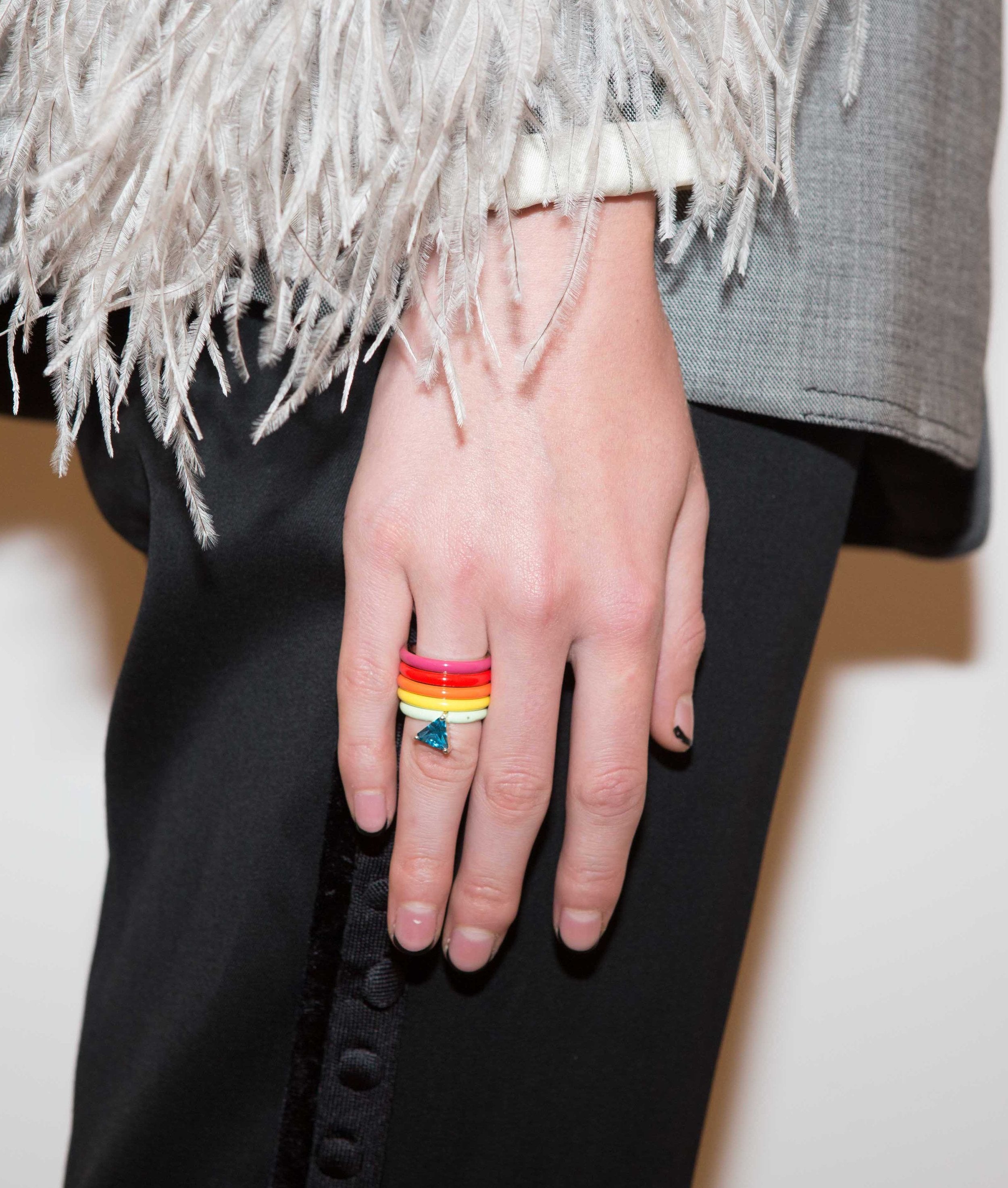 The Gems Warm Set, A Set of 5 Enamel Stacking Rings